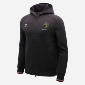 Automobili Lamborghini Squadra Corse Heren Zwart Driekleurig Sweatshirt met Volledige Rits