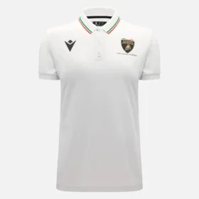 Automobili Lamborghini Squadra Corse Wit poloshirt voor dames
