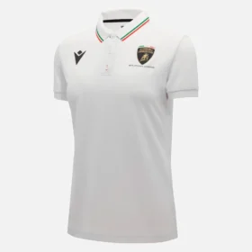 Automobili Lamborghini Squadra Corse Wit poloshirt voor dames