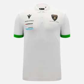 Automobili Lamborghini Squadra Corse Wit poloshirt voor heren