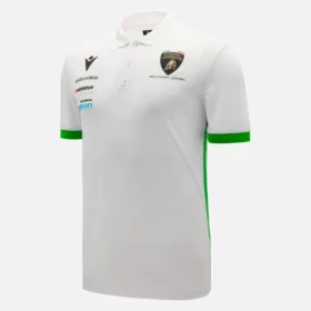 Automobili Lamborghini Squadra Corse Wit poloshirt voor heren