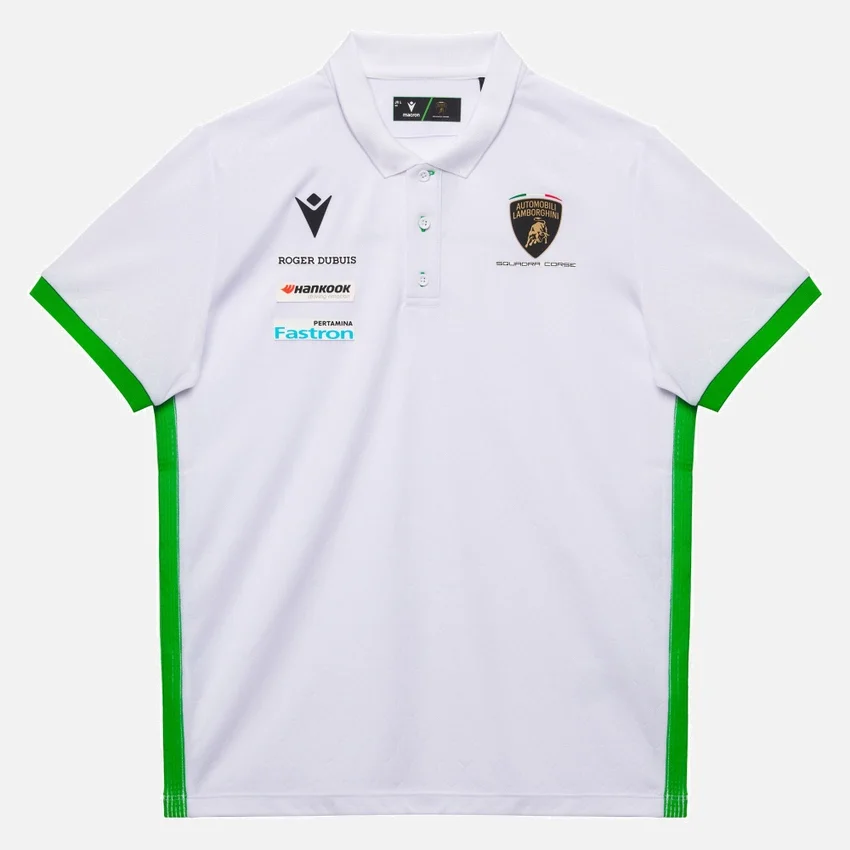 Automobili Lamborghini Squadra Corse Wit poloshirt voor kinderen Automobili Lamborghini Squadra Corse Wit poloshirt voor kinderen
