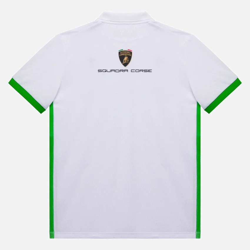 Automobili Lamborghini Squadra Corse Wit poloshirt voor kinderen Automobili Lamborghini Squadra Corse Wit poloshirt voor kinderen