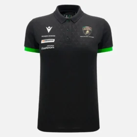 Automobili Lamborghini Squadra Corse Zwart poloshirt voor dames