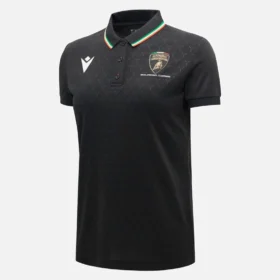 Automobili Lamborghini Squadra Corse Zwart poloshirt voor dames