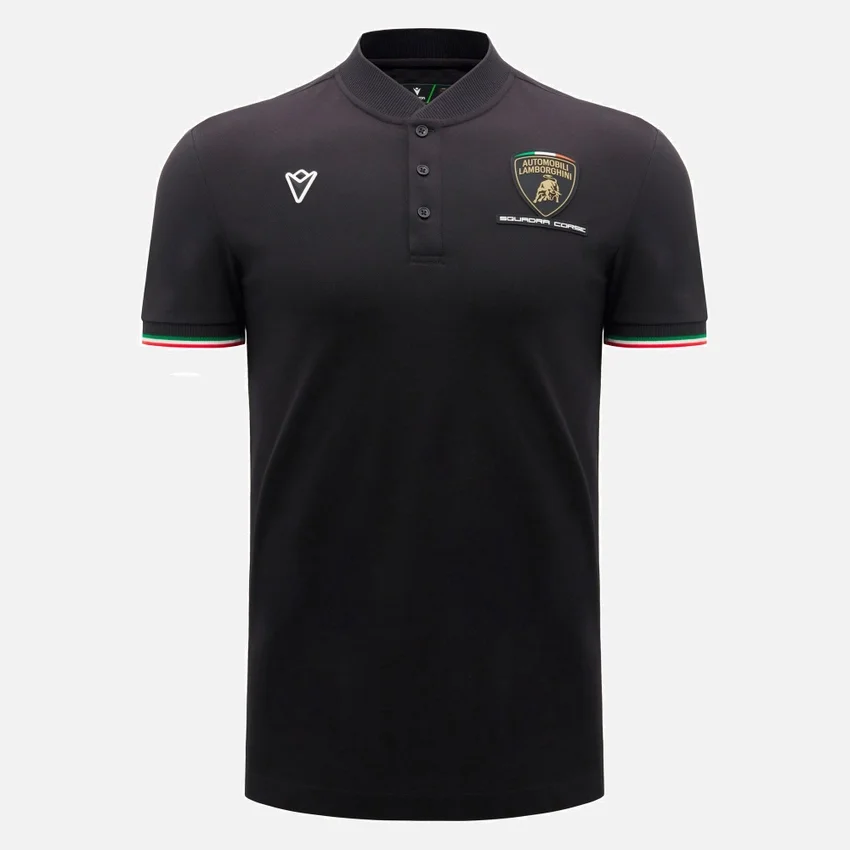 Automobili Lamborghini Squadra Corse Zwart poloshirt voor heren Automobili Lamborghini Squadra Corse Zwart poloshirt voor heren