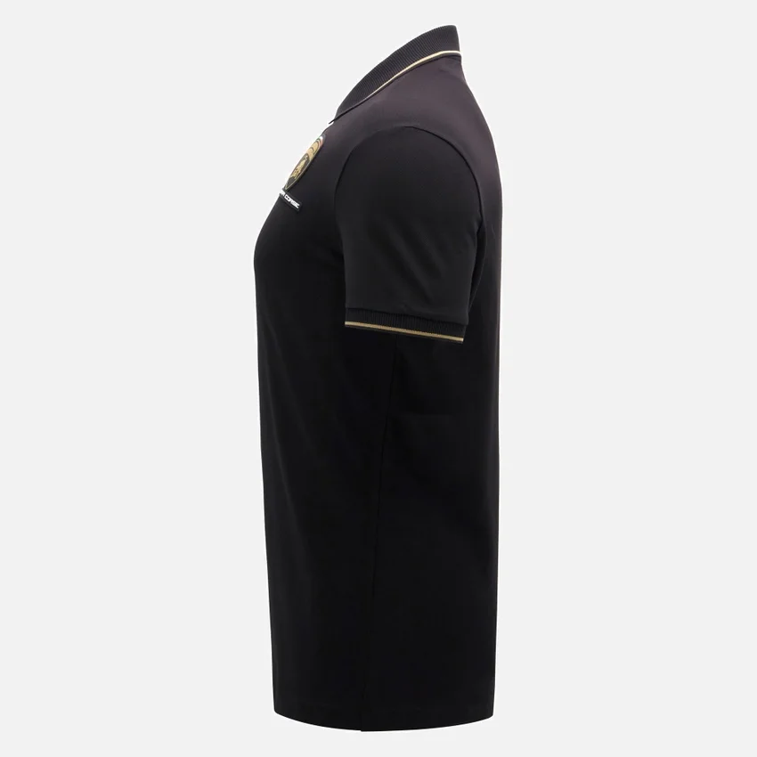 Automobili Lamborghini Squadra Corse Zwart poloshirt voor heren Automobili Lamborghini Squadra Corse Zwart poloshirt voor heren