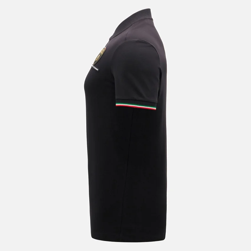 Automobili Lamborghini Squadra Corse Zwart poloshirt voor heren Automobili Lamborghini Squadra Corse Zwart poloshirt voor heren