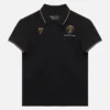 Automobili Lamborghini Squadra Corse zwart poloshirt voor kinderen Automobili Lamborghini Squadra Corse zwart poloshirt voor kinderen