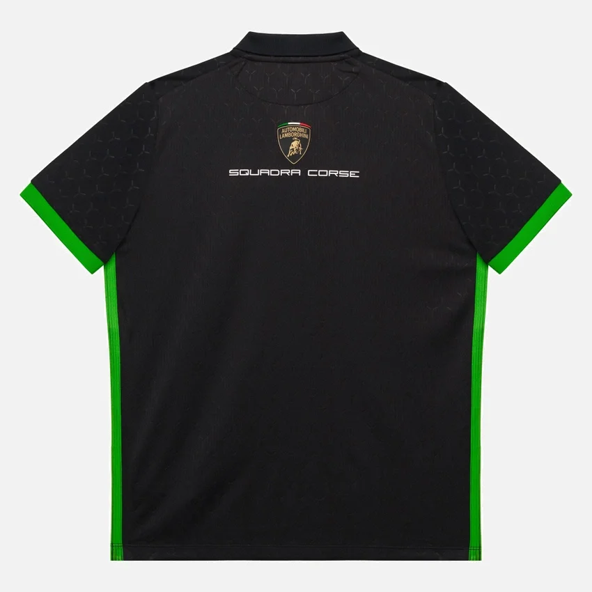Automobili Lamborghini Squadra Corse zwart poloshirt voor kinderen Automobili Lamborghini Squadra Corse zwart poloshirt voor kinderen