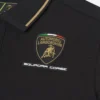 Automobili Lamborghini Squadra Corse zwart poloshirt voor kinderen Automobili Lamborghini Squadra Corse zwart poloshirt voor kinderen