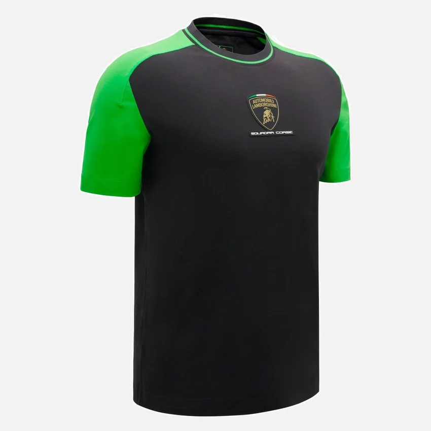 Automobili Lamborghini Squadra Corse Zwart sport-T-shirt voor heren Automobili Lamborghini Squadra Corse Zwart sport-T-shirt voor heren
