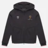 Automobili Lamborghini Squadra Corse zwarte driekleurige hoodie met volledige rits voor kinderen Automobili Lamborghini Squadra Corse zwarte driekleurige hoodie met volledige rits voor kinderen