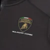 Automobili Lamborghini Squadra Corse zwarte driekleurige hoodie met volledige rits voor kinderen Automobili Lamborghini Squadra Corse zwarte driekleurige hoodie met volledige rits voor kinderen