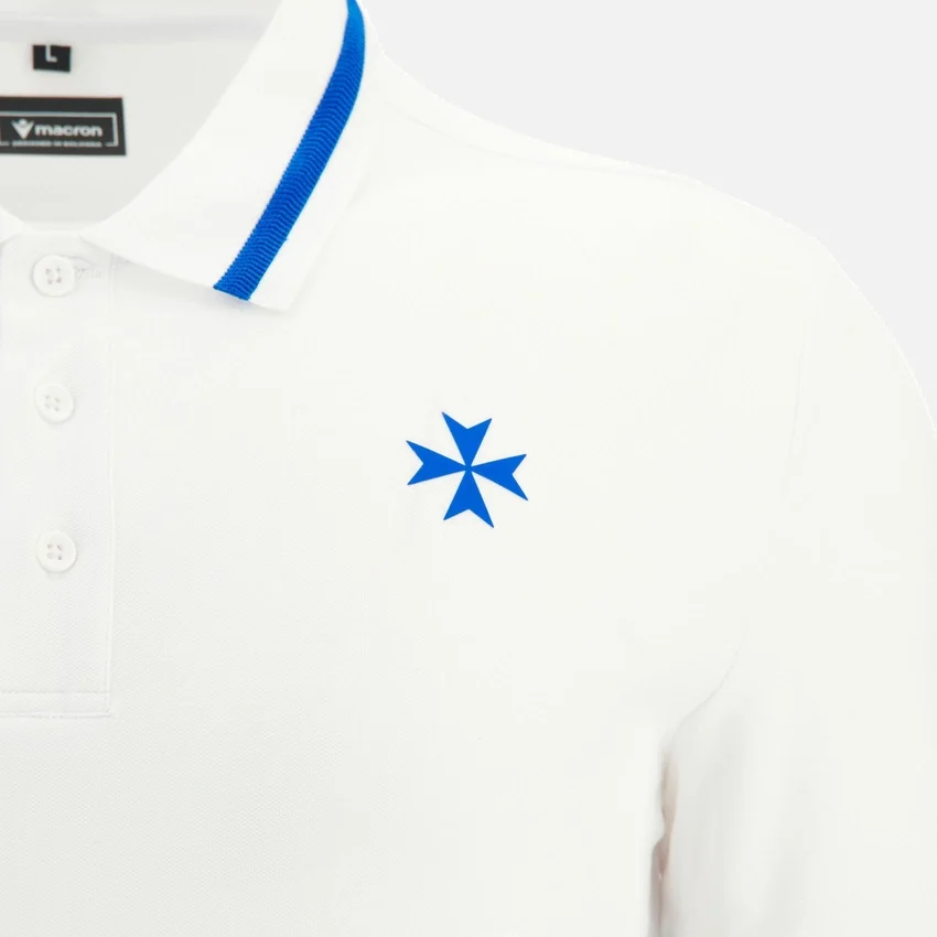 Auxerre 2025/26 Athleisure Wit Poloshirt voor volwassenen Auxerre 2025/26 Athleisure Wit Poloshirt voor volwassenen