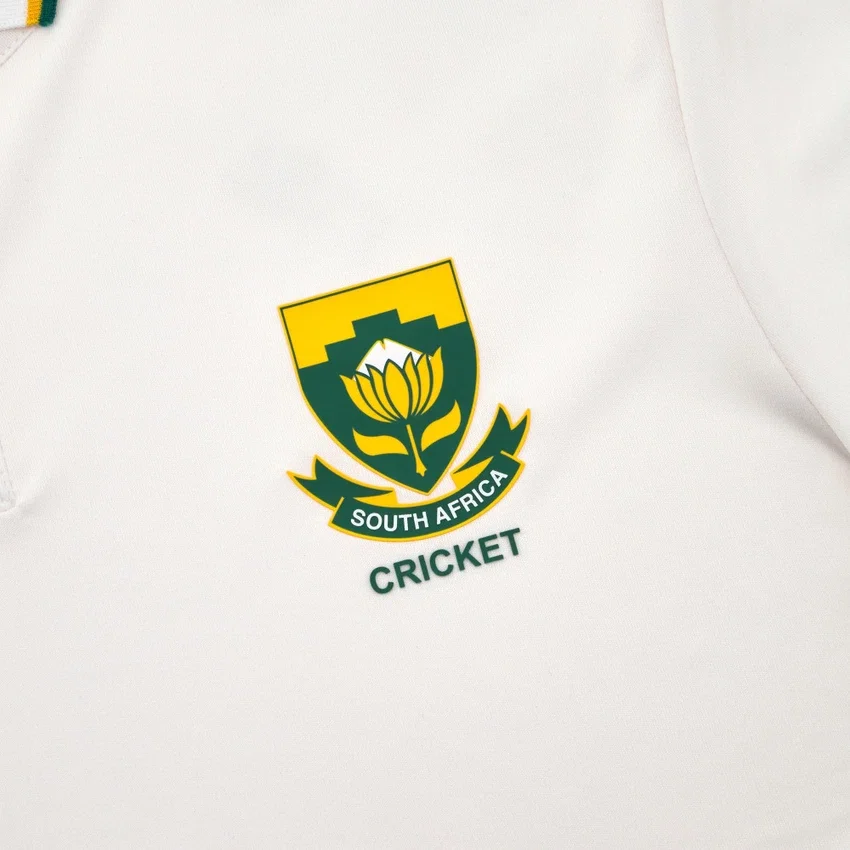 Cricket Zuid-Afrika 2025/26 TEST-wedstrijdsportshirt voor kinderen Cricket Zuid-Afrika 2025/26 TEST-wedstrijdsportshirt voor kinderen