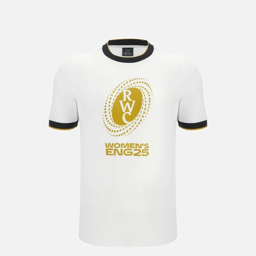 Dames Rugby World Cup 2025 Junior Fan Line katoen T-shirt Dames Rugby World Cup 2025 Junior Fan Line katoen T-shirt