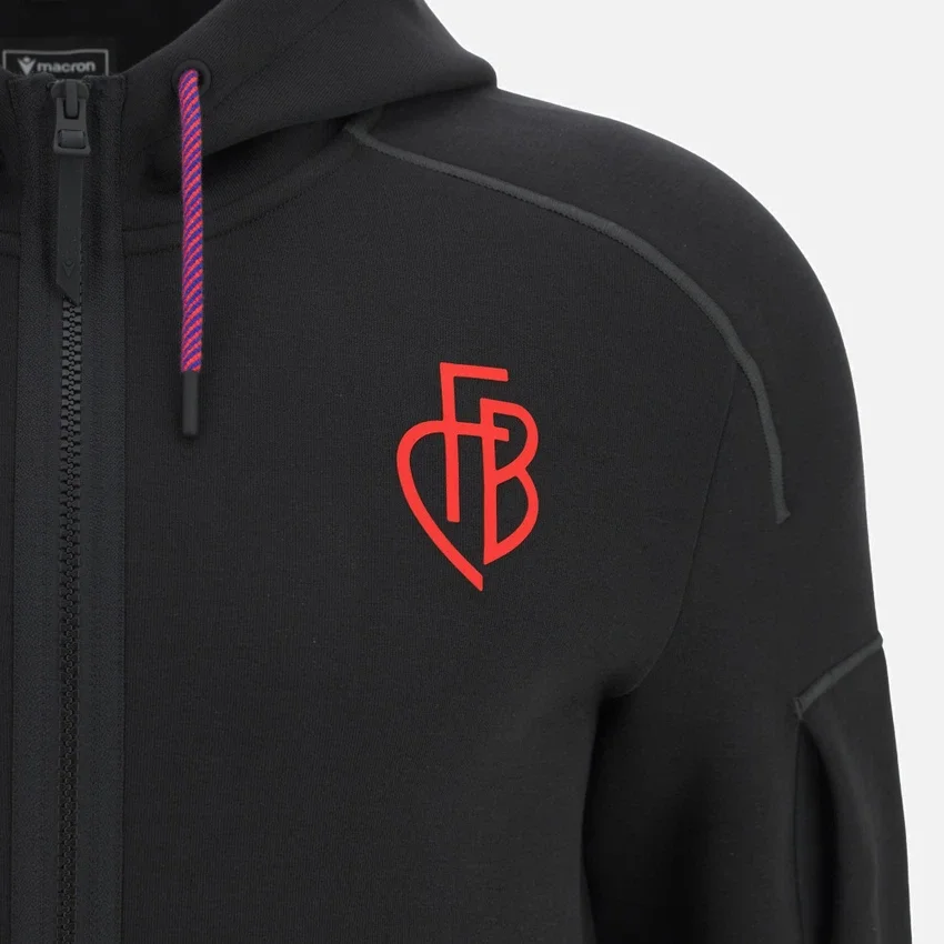 FC Basel 2025/26 Athleisure katoenen hoodie met volledige rits voor volwassenen FC Basel 2025/26 Athleisure katoenen hoodie met volledige rits voor volwassenen
