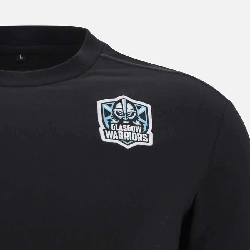 Glasgow Warriors 2025/26 Zwart katoen T-shirt Glasgow Warriors 2025/26 Zwart katoen T-shirt