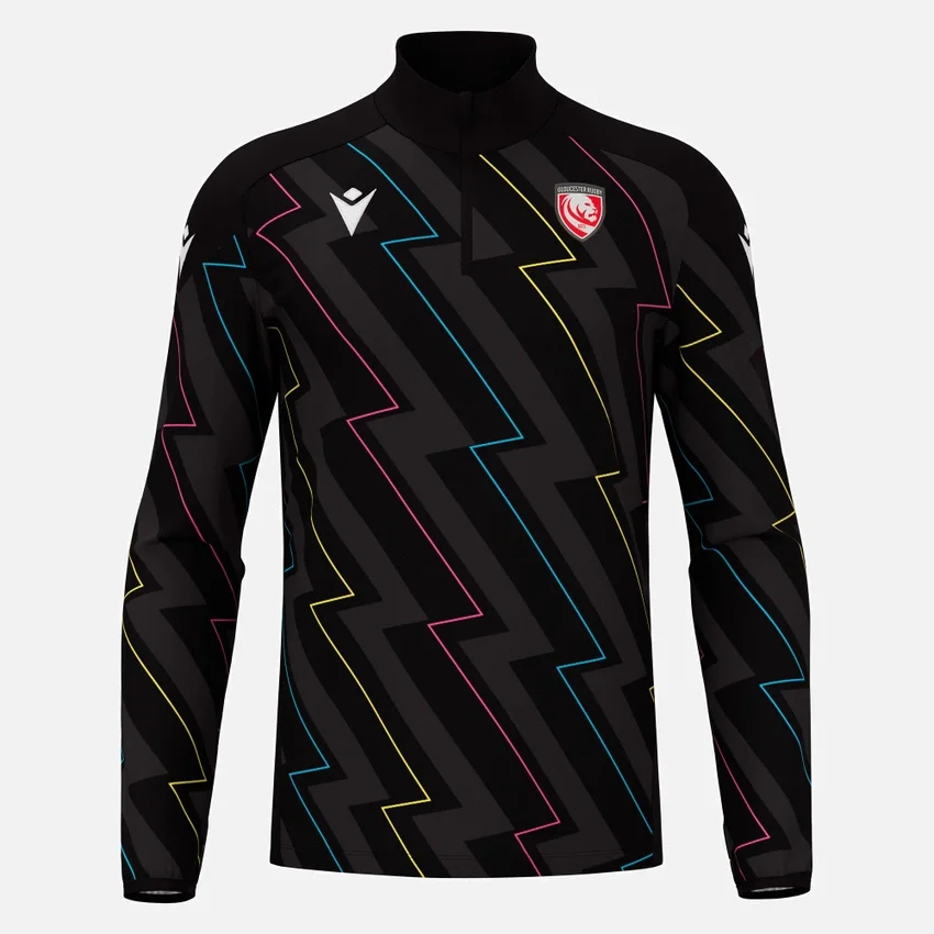 Gloucester Rugby 2025/26 1/4 Zip Warm Up Top Gloucester Rugby 2025/26 1/4 Zip Warm Up Top