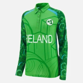Ierland Cricket Team 2026/28 T-20 Dames Wedstrijdshirt met Lange Armstukken
