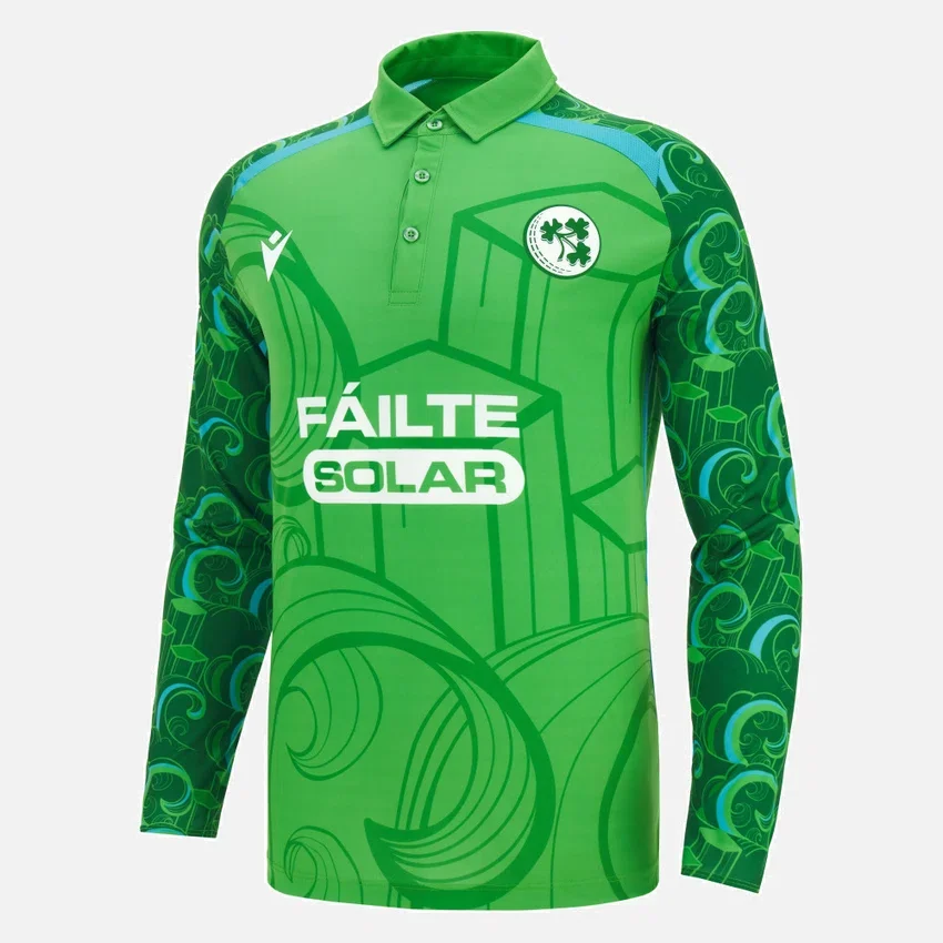 Ierse cricketteam 2026/28 T-20 wedstrijdshirt met lange armstukken Ierse cricketteam 2026/28 T-20 wedstrijdshirt met lange armstukken