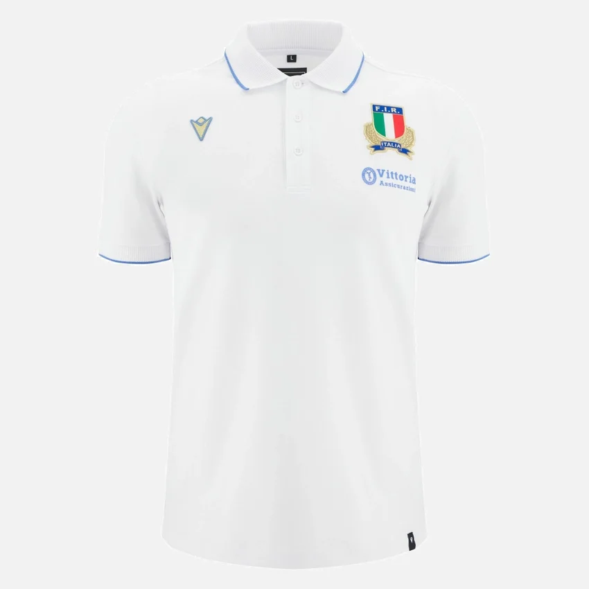 Italia Rugby 2025/26 Athleisure katoenen poloshirt voor volwassenen Italia Rugby 2025/26 Athleisure katoenen poloshirt voor volwassenen