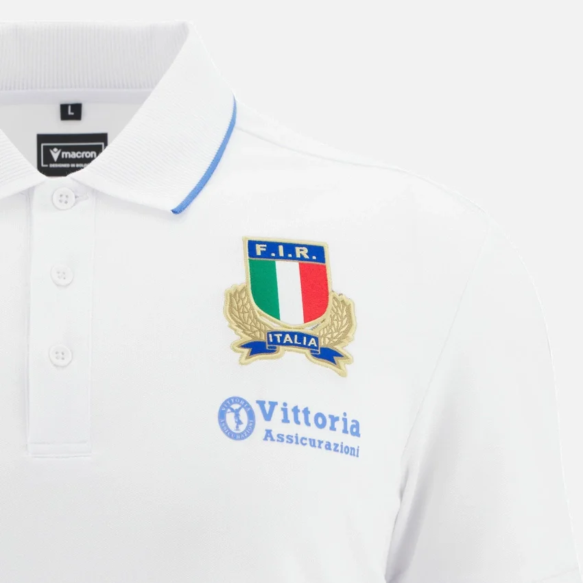 Italia Rugby 2025/26 Athleisure katoenen poloshirt voor volwassenen Italia Rugby 2025/26 Athleisure katoenen poloshirt voor volwassenen