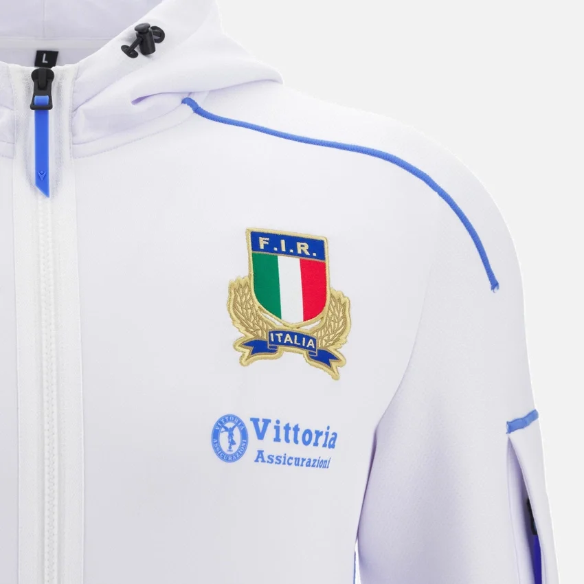 Italia Rugby 2025/26 Athleisure Sweatshirt met volledige rits voor volwassenen Italia Rugby 2025/26 Athleisure Sweatshirt met volledige rits voor volwassenen