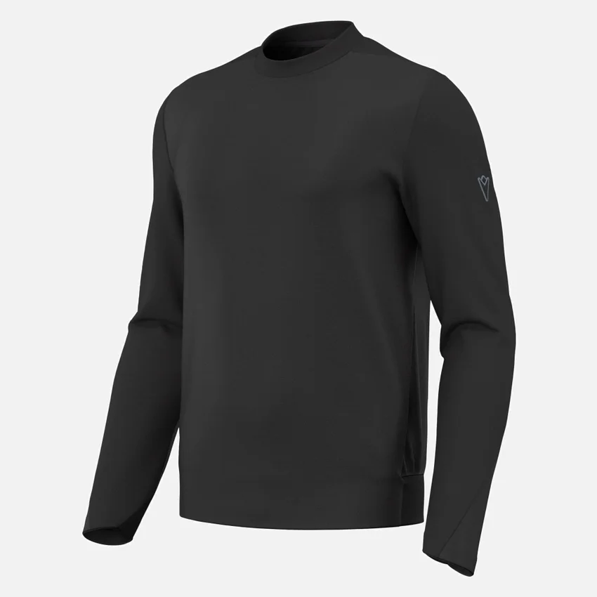 Mooncrest-sweatshirt met ronde hals en geribde biesjes Mooncrest-sweatshirt met ronde hals en geribde biesjes