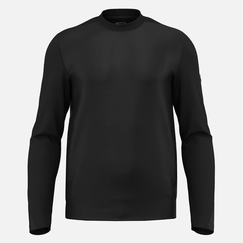 Mooncrest-sweatshirt met ronde hals en geribde biesjes Mooncrest-sweatshirt met ronde hals en geribde biesjes