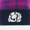 Scottish Rugby 2025/26 marineblauwe en paarse muts met pompon