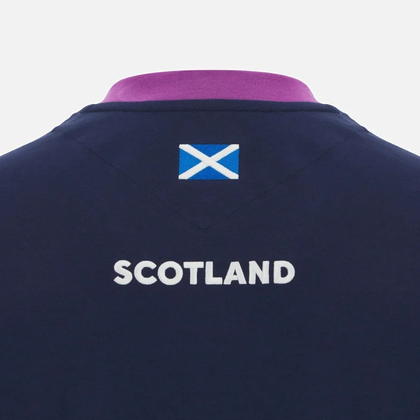 Scottish Rugby 2025/26 Navy katoenen T-shirt Scottish Rugby 2025/26 Navy katoenen T-shirt