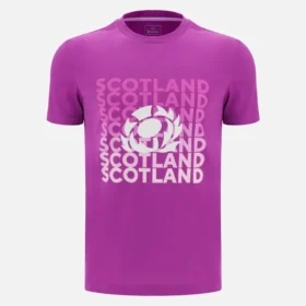 Scottish Rugby 2025/26 Paars T-shirt voor vrijetijdsgebruik