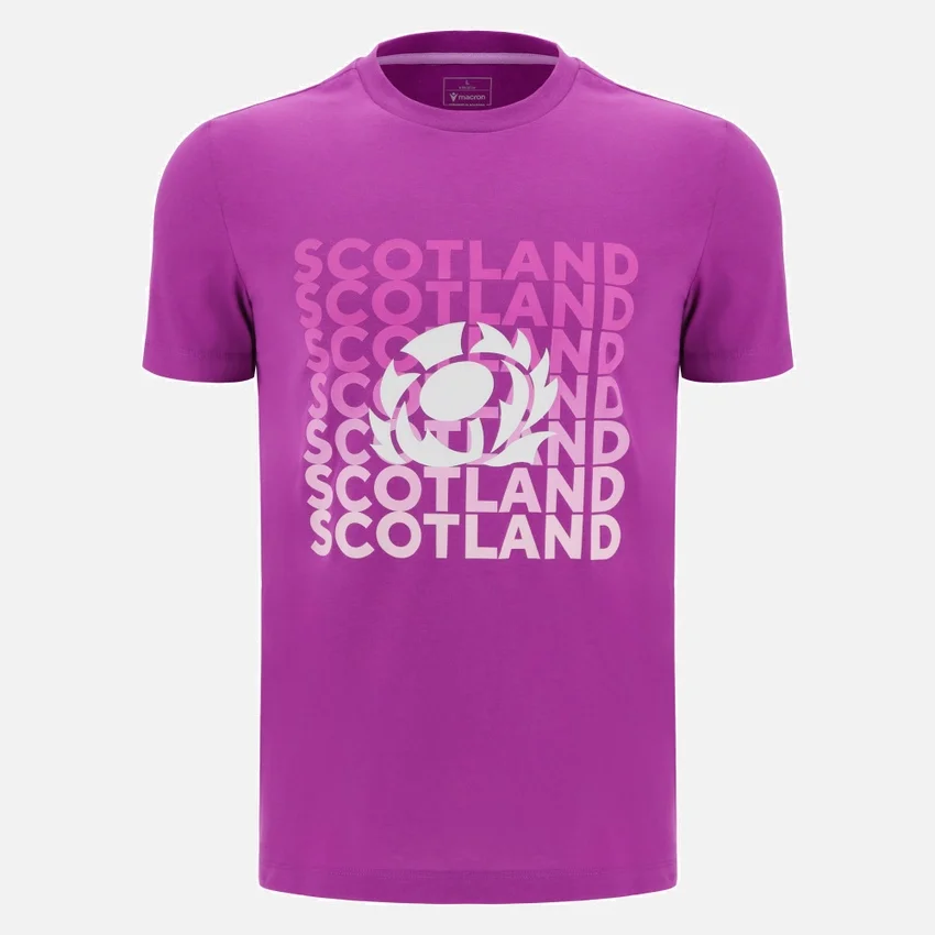 Scottish Rugby 2025/26 Paars T-shirt voor vrijetijdsgebruik Scottish Rugby 2025/26 Paars T-shirt voor vrijetijdsgebruik
