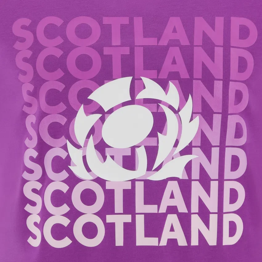 Scottish Rugby 2025/26 Paars T-shirt voor vrijetijdsgebruik Scottish Rugby 2025/26 Paars T-shirt voor vrijetijdsgebruik