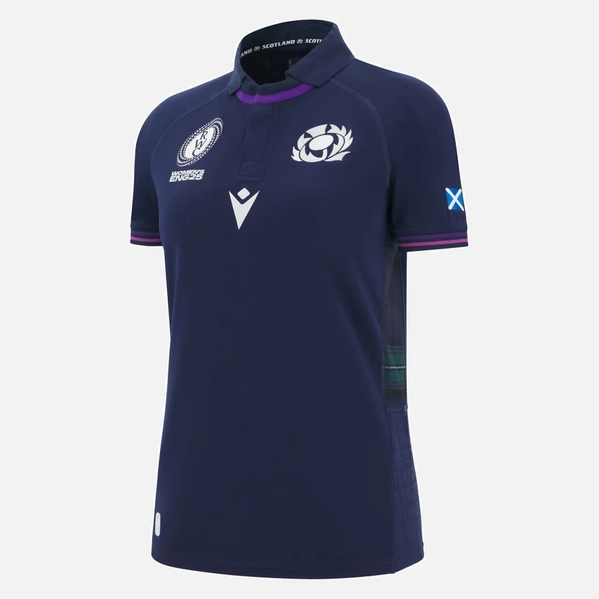 Scottish Rugby 2025/26 Thuis WRWC Damesfit Replica Overhemd Scottish Rugby 2025/26 Thuis WRWC Damesfit Replica Overhemd