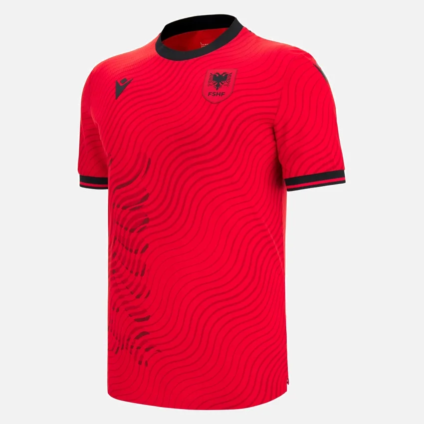 Thuissportshirt voor volwassenen van het Albanese nationale team FSHF 2026/27 Thuissportshirt voor volwassenen van het Albanese nationale team FSHF 2026/27