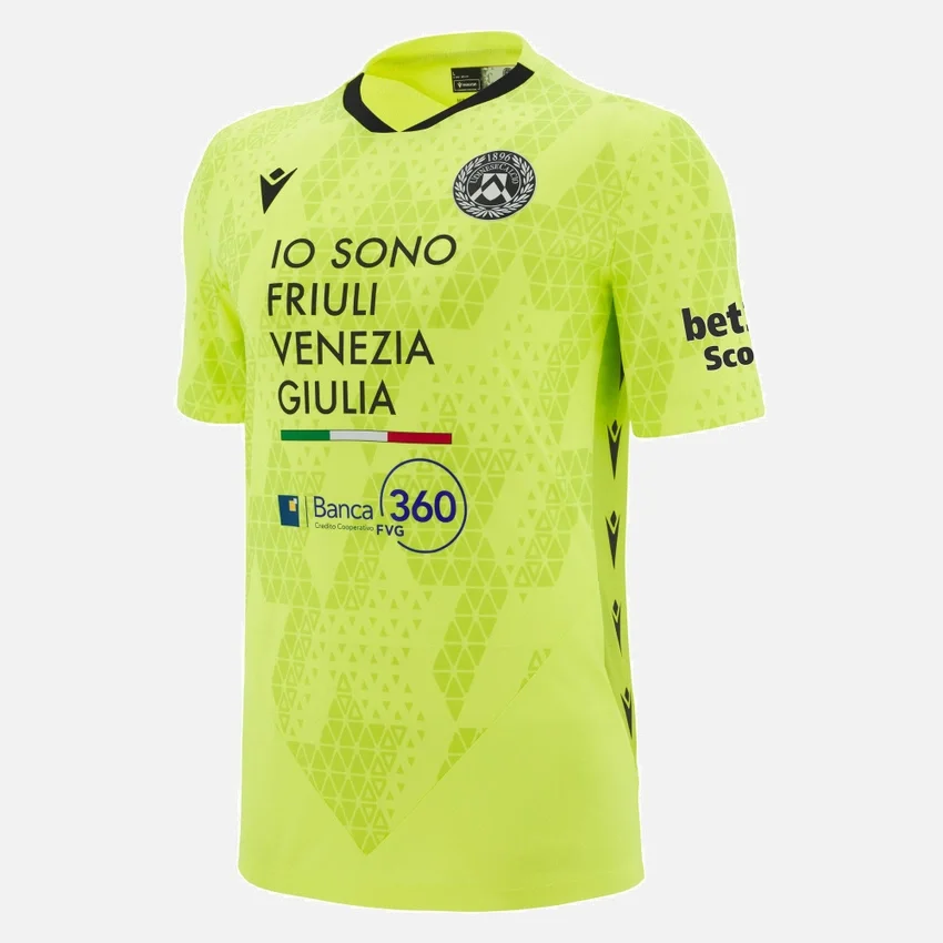 Udinese Calcio 2025/26 Thuiswedstrijdoverhemd voor volwassen keepers Udinese Calcio 2025/26 Thuiswedstrijdoverhemd voor volwassen keepers