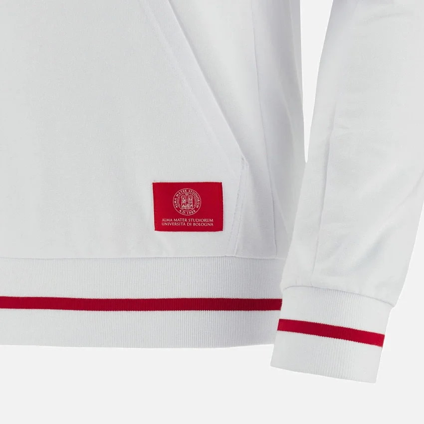Unibo-collectie Geborstelde witte Hoodie Senior Unibo-collectie Geborstelde witte Hoodie Senior