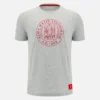 Unibo-collectie Grijs gemêleerd katoen T-shirt voor volwassenen Unibo-collectie Grijs gemêleerd katoen T-shirt voor volwassenen