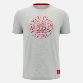 Unibo-collectie Grijs gemêleerd katoen T-shirt voor volwassenen