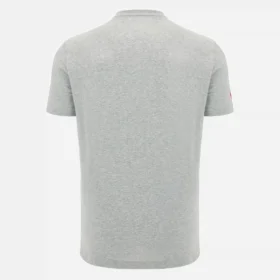 Unibo-collectie Grijs gemêleerd katoen T-shirt voor volwassenen