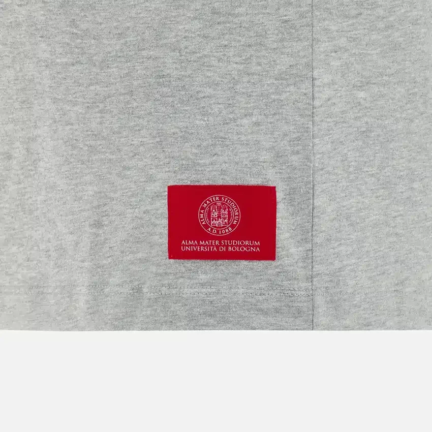 Unibo-collectie Grijs gemêleerd katoen T-shirt voor volwassenen Unibo-collectie Grijs gemêleerd katoen T-shirt voor volwassenen