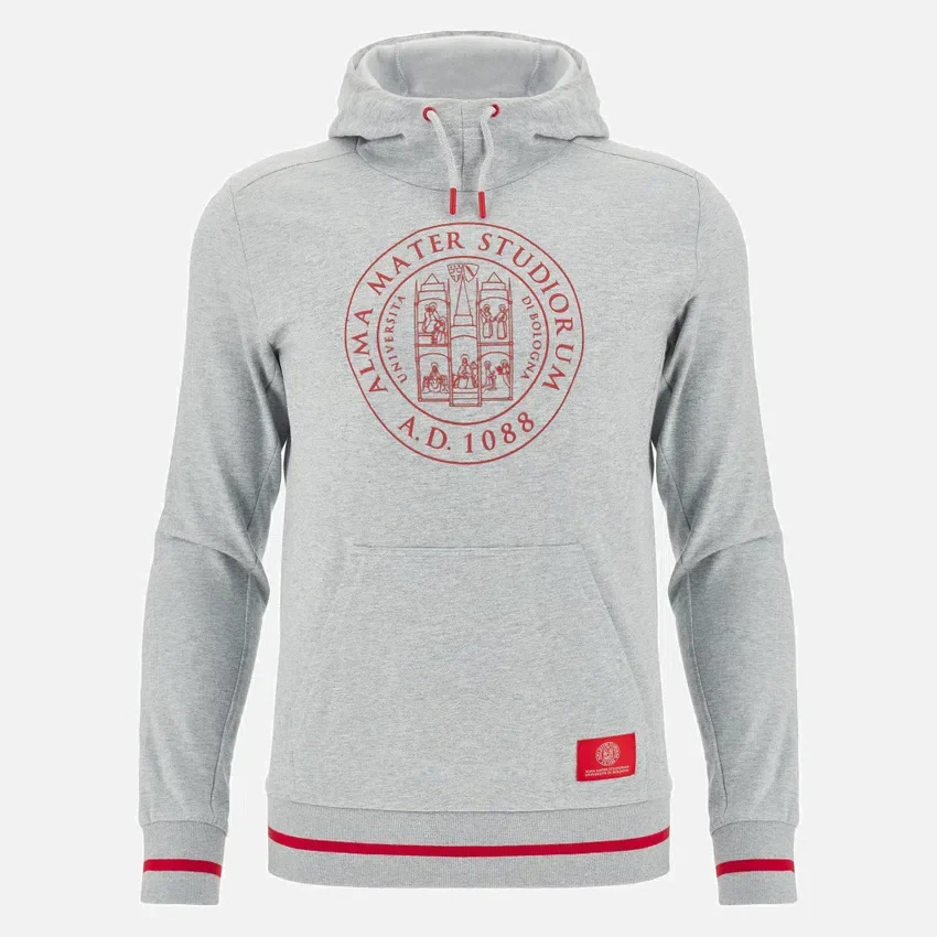 Unibo-collectie Grijze gemêleerde geborstelde Hoodies voor Senioren Unibo-collectie Grijze gemêleerde geborstelde Hoodies voor Senioren