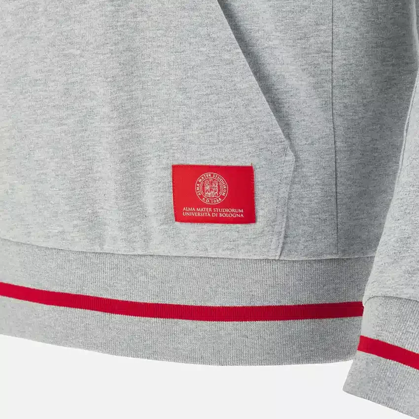Unibo-collectie Grijze gemêleerde geborstelde Hoodies voor Senioren Unibo-collectie Grijze gemêleerde geborstelde Hoodies voor Senioren