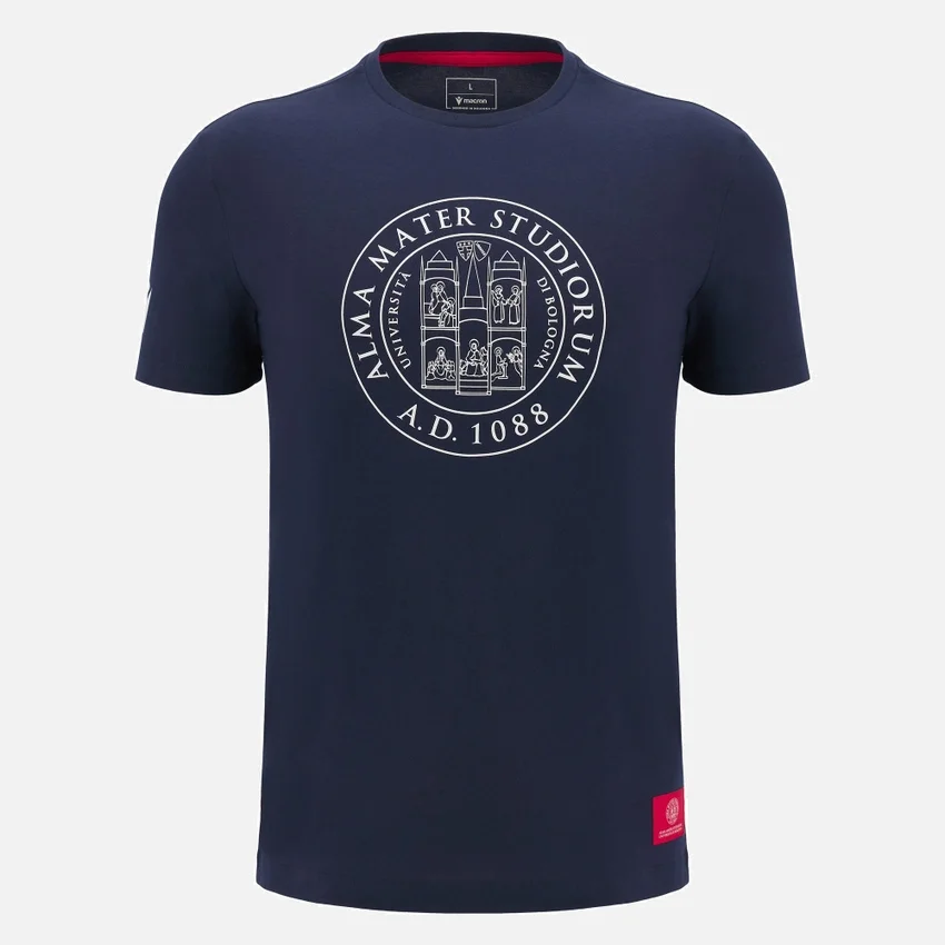 Unibo-collectie Marineblauw katoen T-shirt voor volwassenen Unibo-collectie Marineblauw katoen T-shirt voor volwassenen
