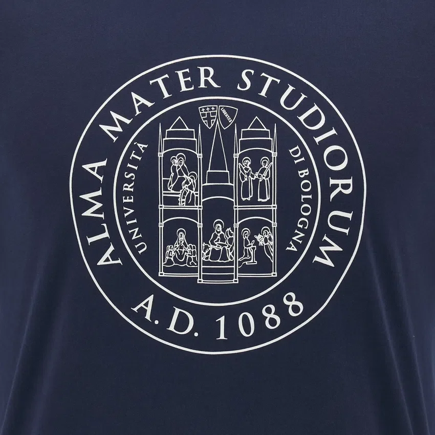 Unibo-collectie Marineblauw katoen T-shirt voor volwassenen Unibo-collectie Marineblauw katoen T-shirt voor volwassenen