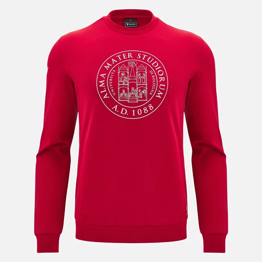 Unibo-collectie Rood ongeborsteld sweatshirt met ronde hals voor Senioren Unibo-collectie Rood ongeborsteld sweatshirt met ronde hals voor Senioren