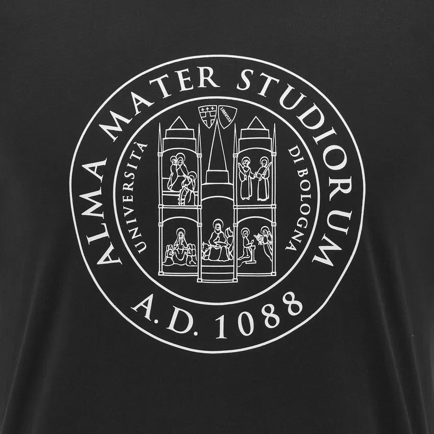 Unibo-collectie Zwart katoen T-shirt voor volwassenen Unibo-collectie Zwart katoen T-shirt voor volwassenen